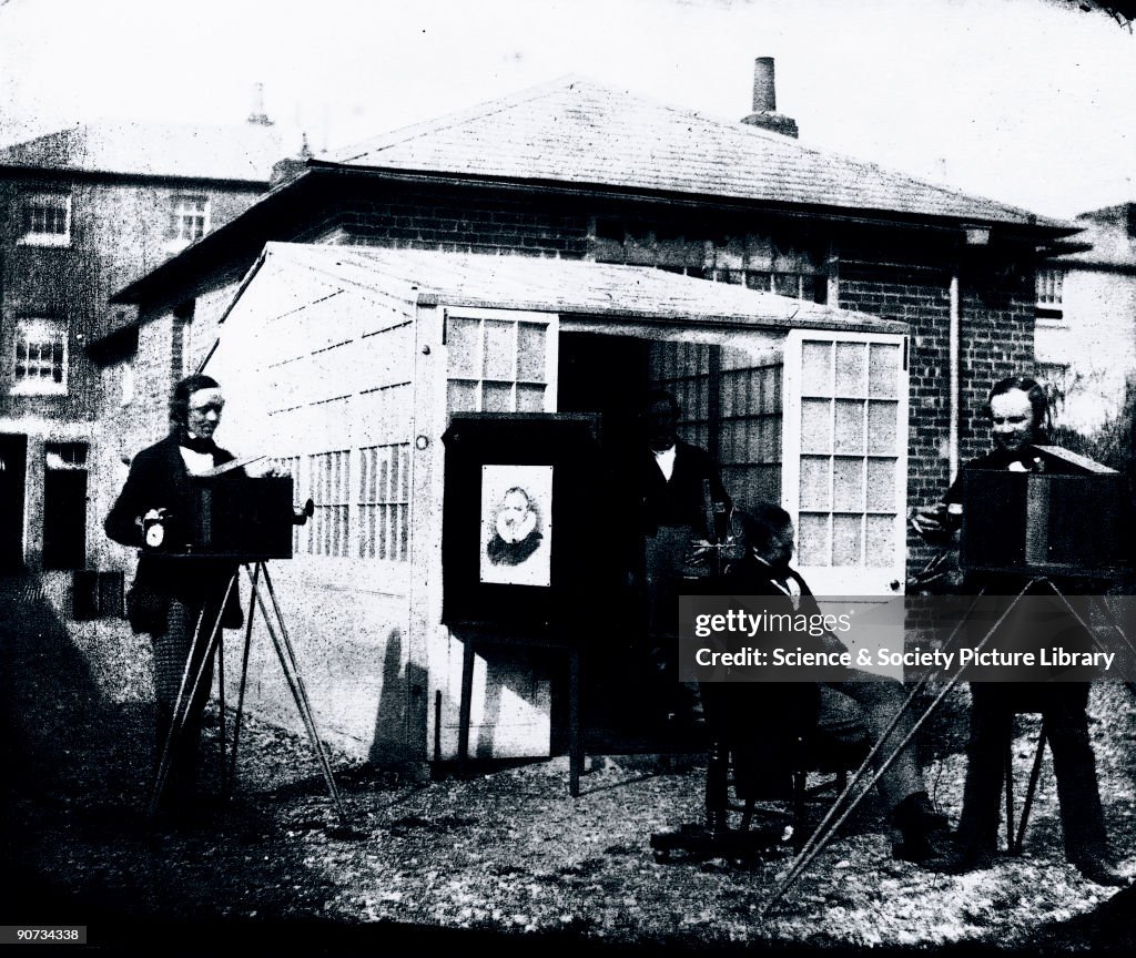 First Calotype Camera Early calotype showing the English pioneer photographer William Henry ...