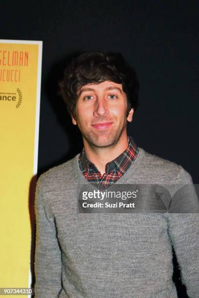 Actor Simon Helberg poses for a photo at the Refinery29 and TNT Shatterbox Anthology Season 2 Sundance Premiere Party at Firewood on January 19, 2018...