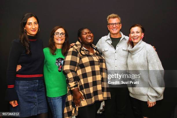 Jessica Sanders, Sarah Aubrey, Gabourey Sidibe, Kevin Riley, and Amy Emmerich pose for a photo at the Refinery29 and TNT Shatterbox Anthology Season...