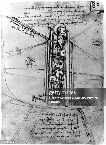 The drawing depicts a fixed wing aircraft with an ornithopter extension. Leonardo da Vinci was the most outstanding Italian painter, sculptor,...