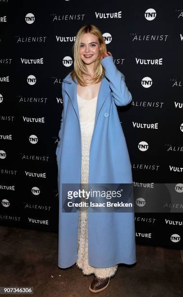 Elle Fanning arrives at a screening of "The Alienist" presented by Vulture + TNT during Sundance Film Festival 2018 on January 19, 2018 in Park City,...