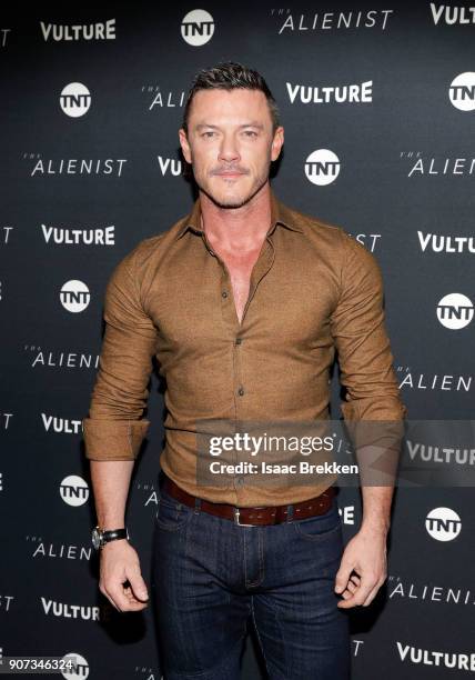 Luke Evans arrives at a screening of "The Alienist" presented by Vulture + TNT during Sundance Film Festival 2018 on January 19, 2018 in Park City,...