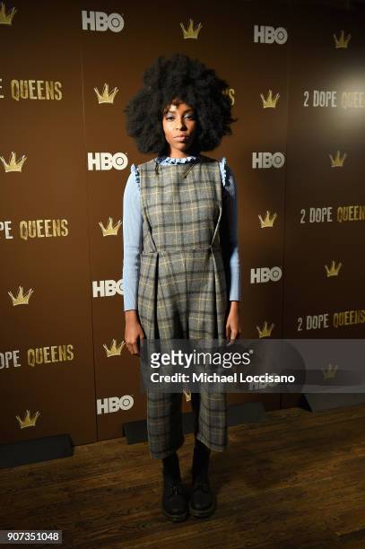 Actress Jessica Williams attends HBO's "2 Dope Queens" Winter Soiree during Sundance at Riverhorse On Main on January 19, 2018 in Park City, Utah.