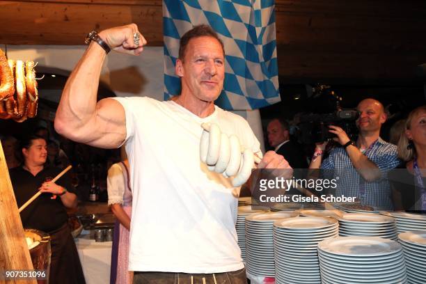 Ralf Moeller during the 27th Weisswurstparty at Hotel Stanglwirt on January 19, 2018 in Going near Kitzbuehel Austria.