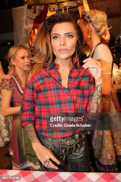 Sophia Thomalla during the 27th Weisswurstparty at Hotel Stanglwirt on January 19, 2018 in Going near Kitzbuehel Austria.