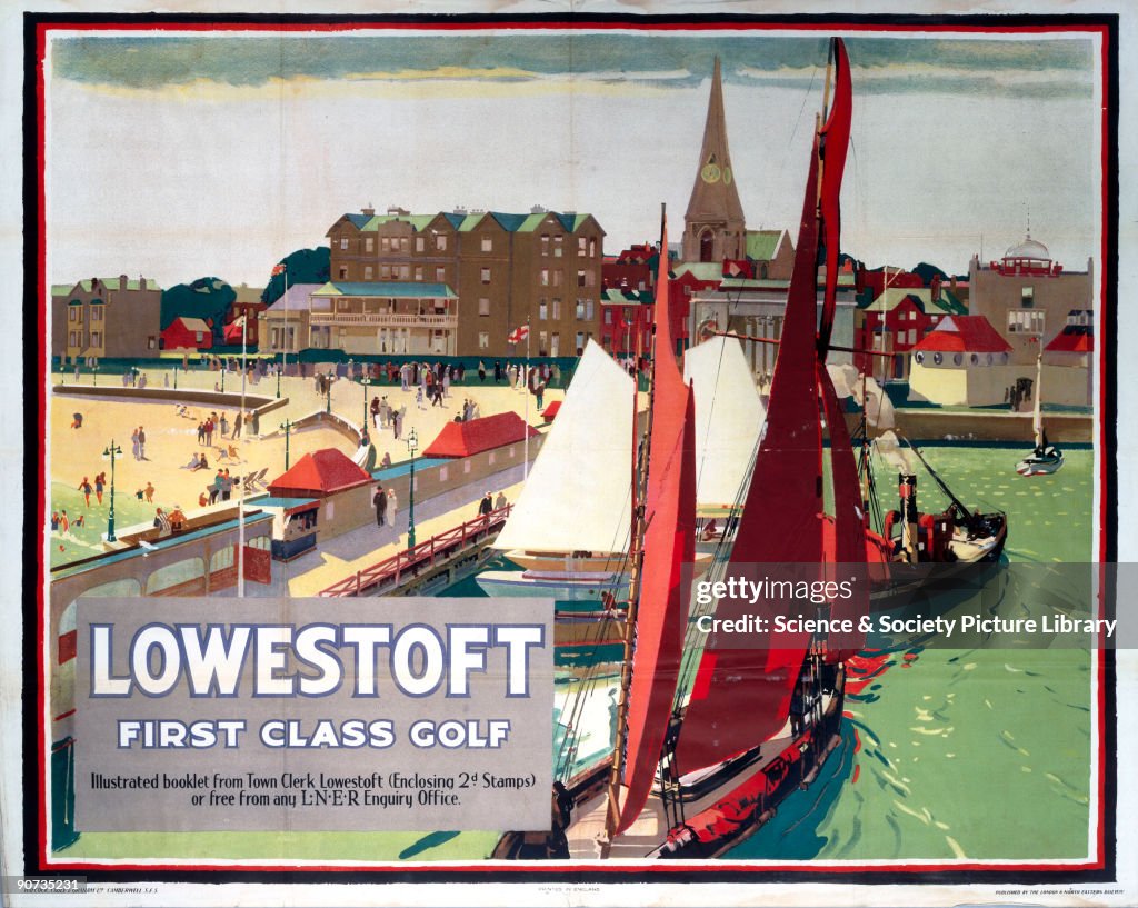 Lowestoft - First Class Golf, LNER poster, 1923-1947.