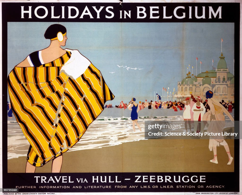 �Holidays in Belgium�, LMS/LNER poster, 1923-1947.