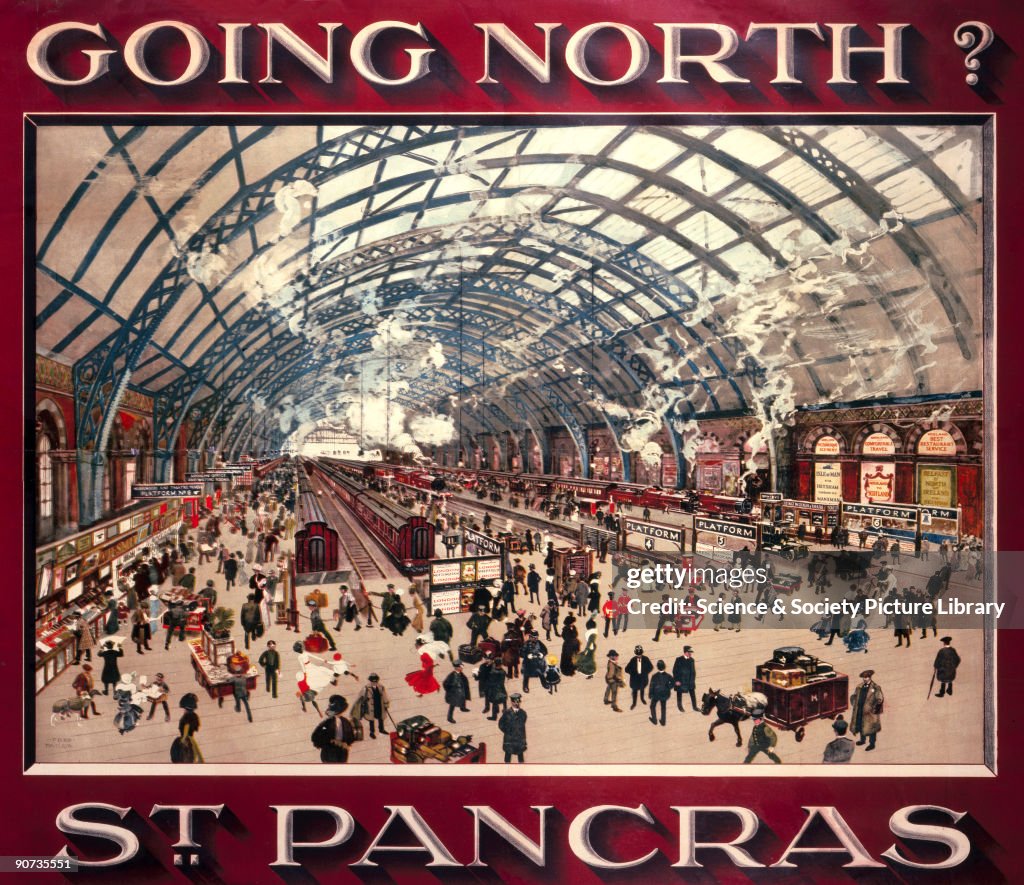 Going North? St Pancras, MR poster, 1910.