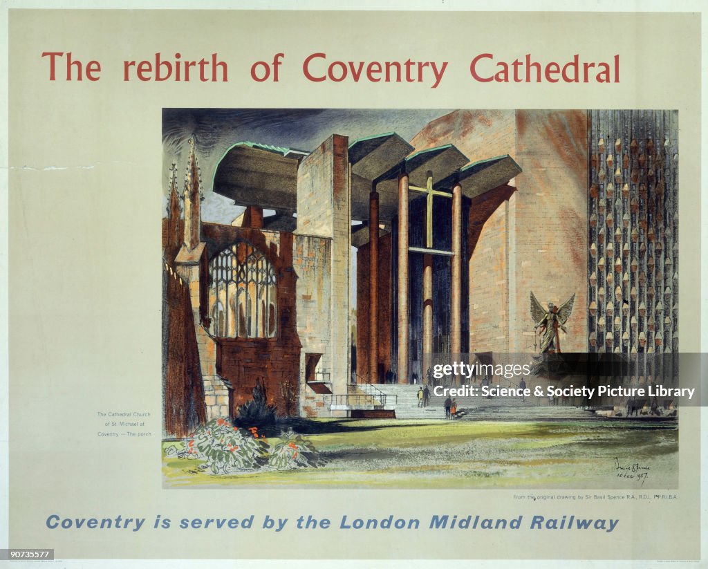 �The rebirth of Coventry Cathedral�, BR poster, 1957.