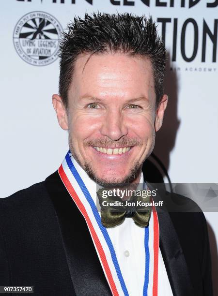 Jumper Felix Baumgartner attends the 15th Annual Living Legends Of Aviation Awards on January 19, 2018 in Beverly Hills, California.