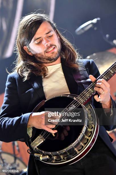 Winston Marshall of Mumford & Sons performs onstage during iHeartRadio ALTer Ego 2018 at The Forum on January 19, 2018 in Inglewood, United States.