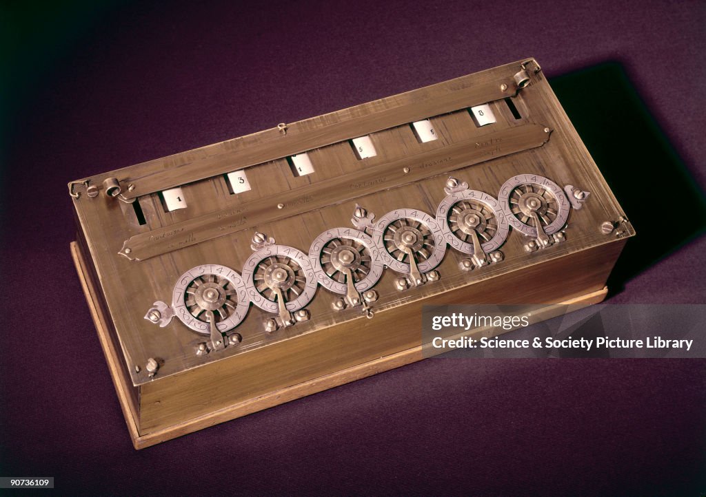 Adding Machine In1642 Pascal's calculating machine, 1642 . Blaise Pascal , was France's ...