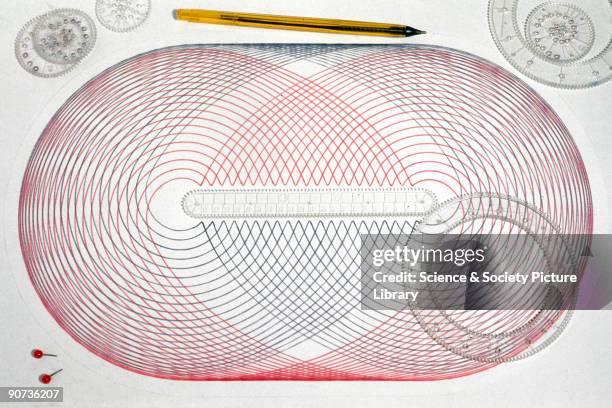 Pattern drawn by a memeber of the Science Musem Workshops staff using a Spirograph, a popular graphic toy that can be used to draw combinations of...