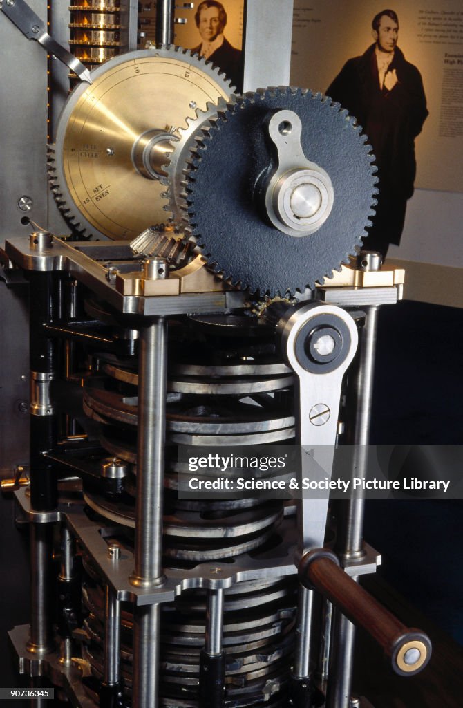 The handle mechanism of Babbages Difference Engine No 2, 1991.