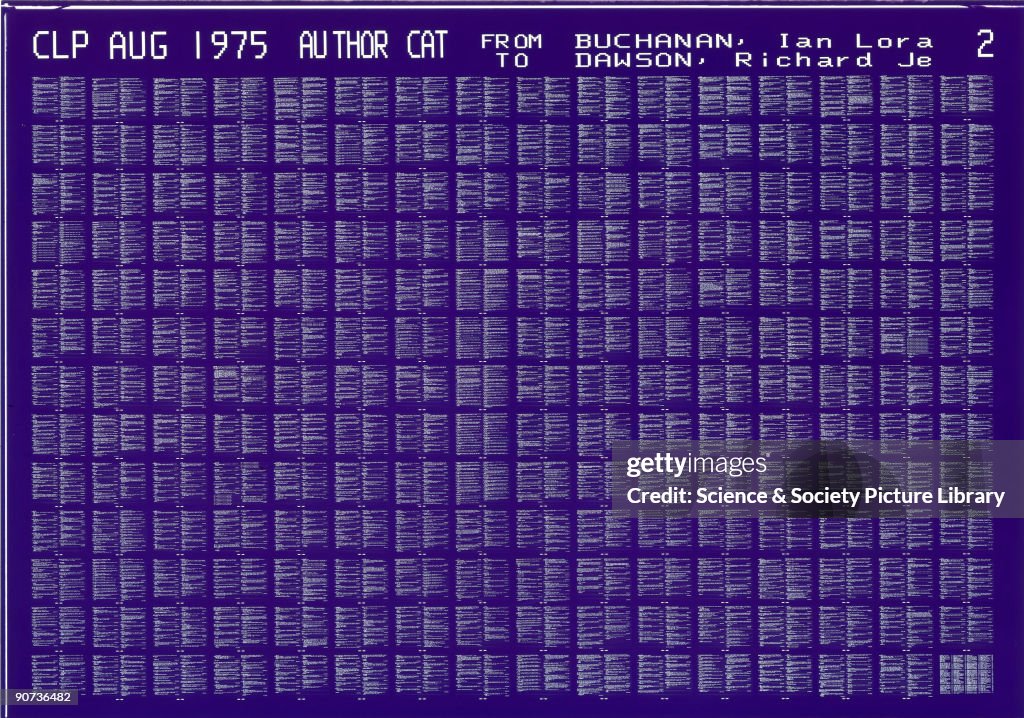 Microfiche, 1975.