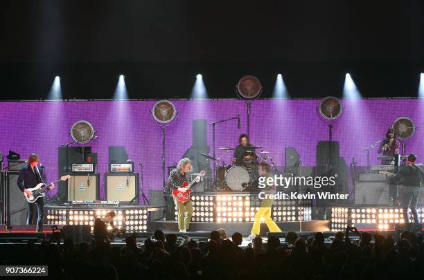 Musical group Cage the Elephant performs onstage during iHeartRadio ALTer Ego 2018 at The Forum on January 19, 2018 in Inglewood, United States.