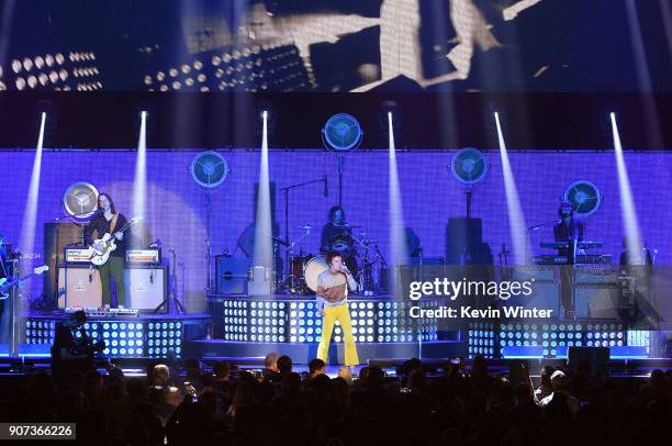 Musical group Cage the Elephant performs onstage during iHeartRadio ALTer Ego 2018 at The Forum on January 19, 2018 in Inglewood, United States.