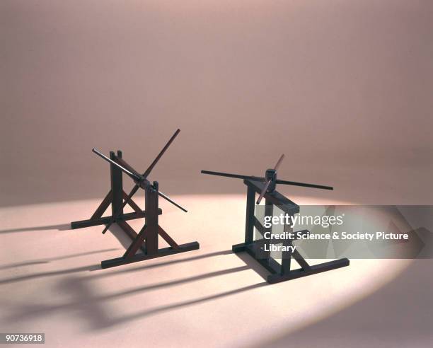 Model, made by George Adams, instrument maker to the king. A windlass forms a pair with the capstan. The capstan has a vertical axis and the windlass...