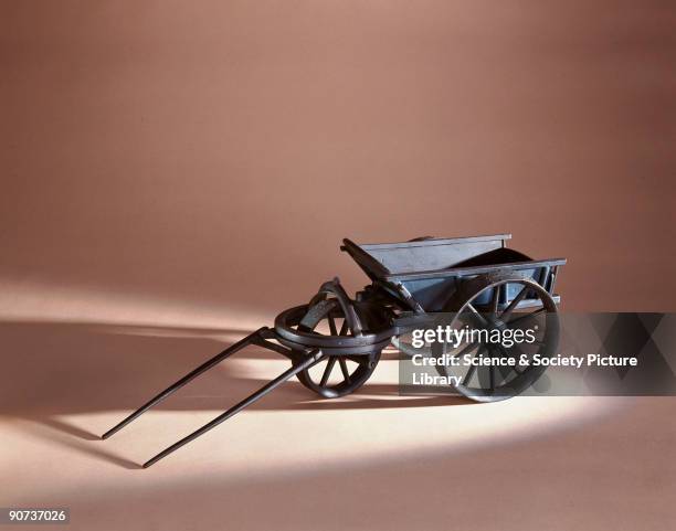 Model. Dr Stephen Demainbray , a science lecturer, had several cart models of which this is the largest. The attachment for the front wheel improved...