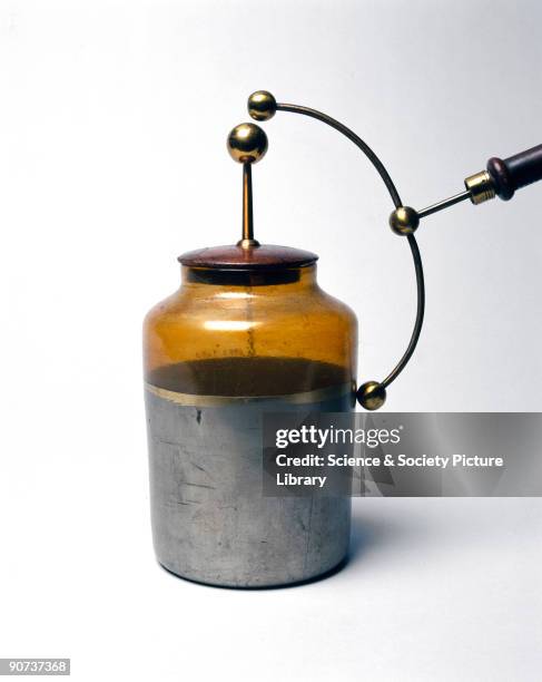 The Leyden jar was an early capacitor, or a device for storing an electric charge. It was devised in 1746 by Pieter van Musschenbroek, at Leyden in...