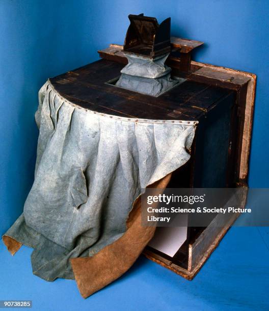 Sir Joshua Reynolds, the famous English portrait painter, used this early form of camera obscura. It is fitted with a mirror and lens that allows an...