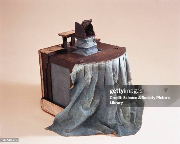 Sir Joshua Reynolds, the famous English portrait painter, used this early form of camera obscura. It is fitted with a mirror and lens that allows an...