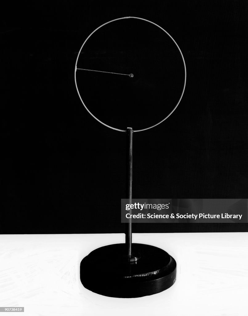 Model of an hydrogen atom according to the Bohr theory of the structure of atoms.
