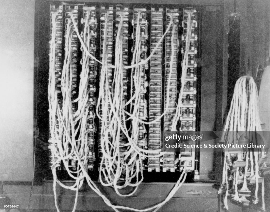 A Bombe code-breaking machine at Bletchley Park, 1943.