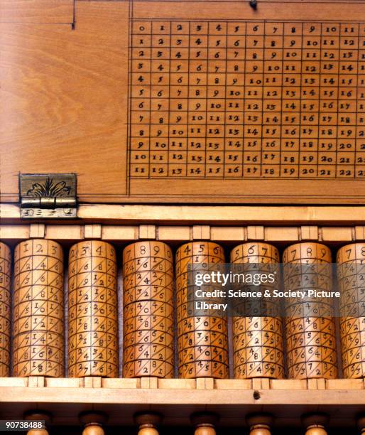 Napier's Rods Example Napier's Rods Mathematical Instruments Photos and Premium High Res ...
