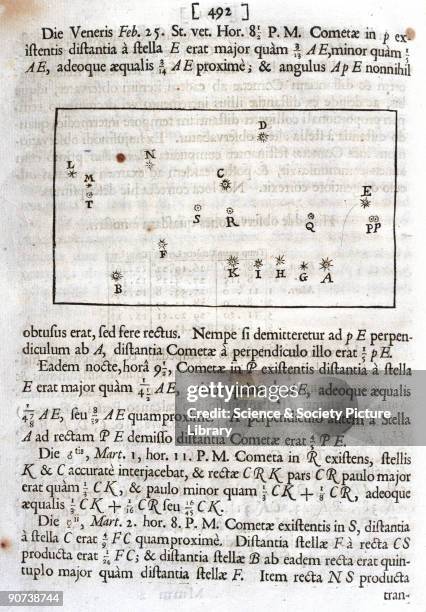 Proposition 41, Problem 21, from the first edition of Newton's 'Principia Mathematica' : �To determine the trajectory of a comet moving in a...