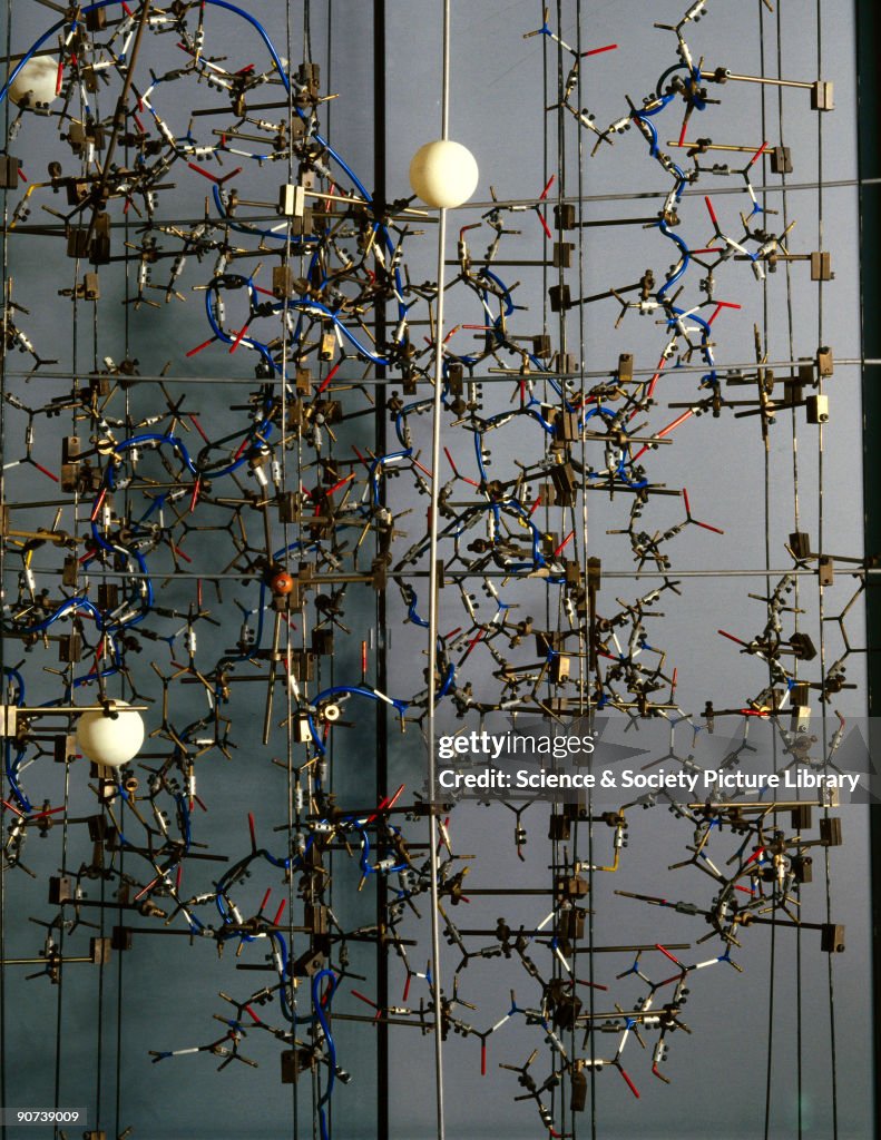 Dorothy Hodgkins model of pig insulin, c 1967.