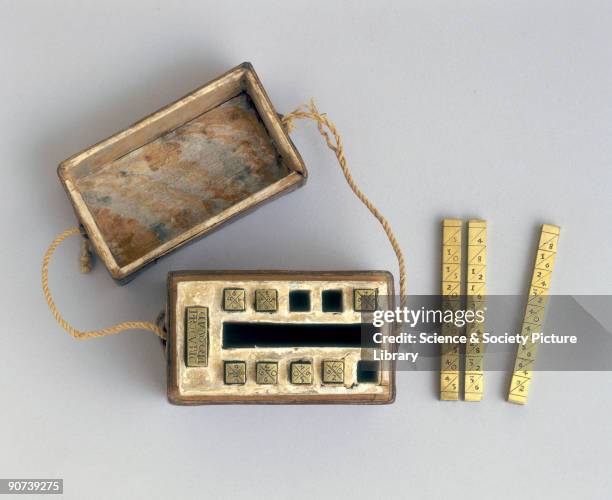 Napier's Rods Example Napier's Rods Mathematical Instruments Photos and Premium High Res ...
