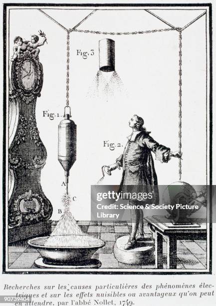 Engraving entitled �Recherches sur les causes particulieres des phenomenes electriques et sur les effects nuisibles ou avantageux qu'on peut en...