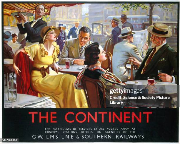 Poster produced for the Great Western Railway , London, Midland & Scottish Railway , London & North Eastern Railway and Southern Railway to promote...