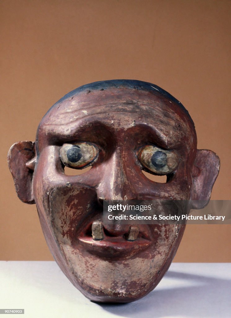 Painted face mask, Sri Lankan, 1771-1920.