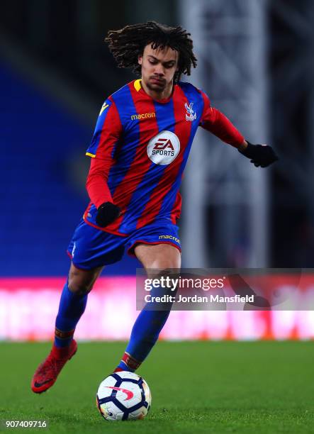 Nya Kirby of Crystal Palace in action during the FA Youth Cup Fourth Round match between Crystal Palace and Newcastle United at Selhurst Park on...