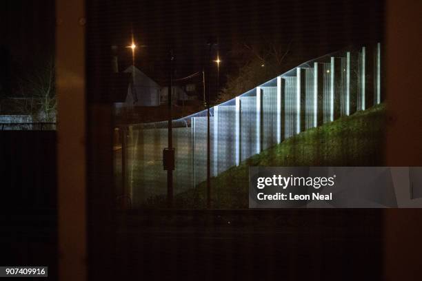 General view of some of the security fencing sections on January 18, 2018 in Calais, France During a visit to the UK by French President Emmanual...