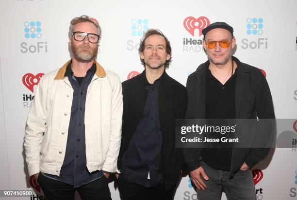 Matt Berninger, Bryce Dessner, and Scott Devendorf of The National attends iHeartRadio ALTer Ego 2018 at The Forum on January 19, 2018 in Inglewood,...