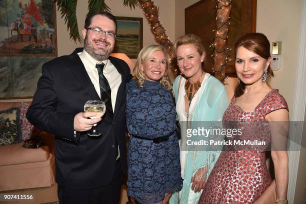Gator Greenwill, Sharon Bush, Kim Renk Dryer and Jean Shafiroff attend Mrs. Ava Roosevelt, philanthropist and author of The Racing Heart, hosts one...