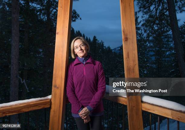 Pat Leigh helped organize the Women's March a year ago in Twisp, Washington. She's photographed at her home outside of Winthrop, Wash. January 8,...