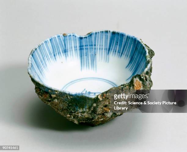 This porcelain bowl was found among the ruins of Hiroshima after the atomic bomb explosion on 6 August 1945, at the end of World War II. It is a...