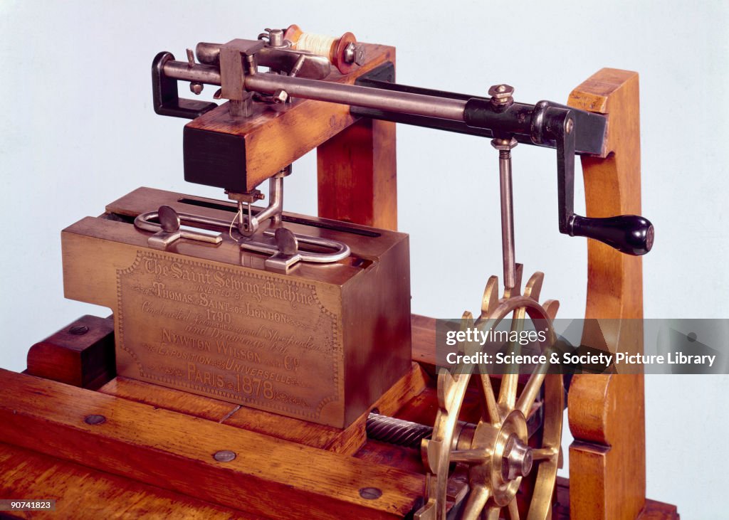 Saints chain-stitch sewing machine, 1874.