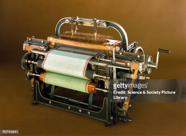 Model . This power loom for simple plain weaving was made by Sevill and Woolstenhulme in 1857. It produces the most elementary kind of weaving, in...