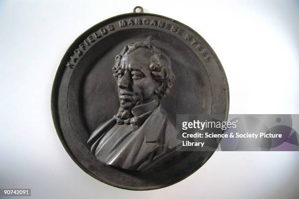 Manganese steel medallion made by Sir Robert Hadfield . Hadfield was a British metallurgist who developed manganese steel in 1882, an alloy which was...