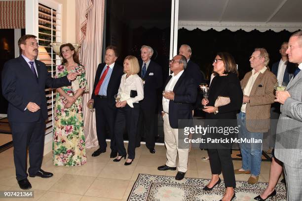Guests attend Mrs. Ava Roosevelt, philanthropist and author of The Racing Heart, hosts one hundred guests at her Palm Beach residence to introduce...