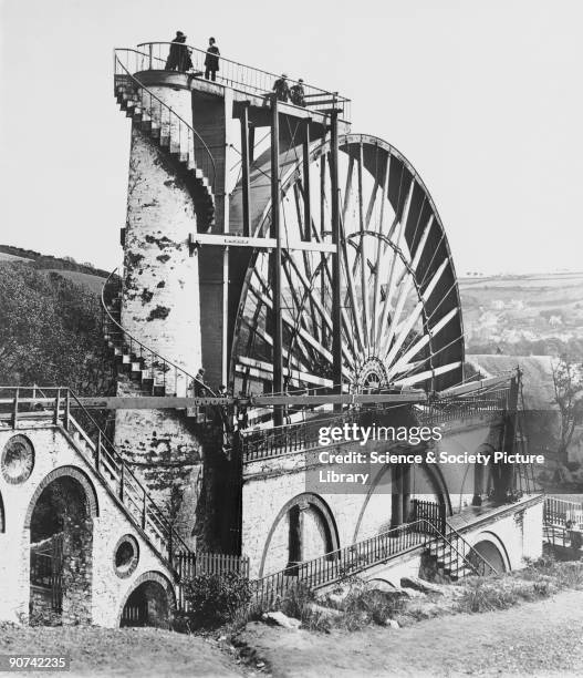 Waterwheel at Laxey, Isle of Man, 1854. Erected in 1854, the waterwheel shown in this photograph was built by Casement.