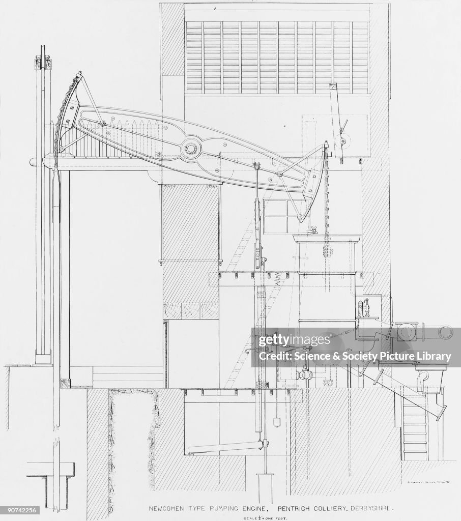 Newcomen type pumping engine, late 18th early 19th century.