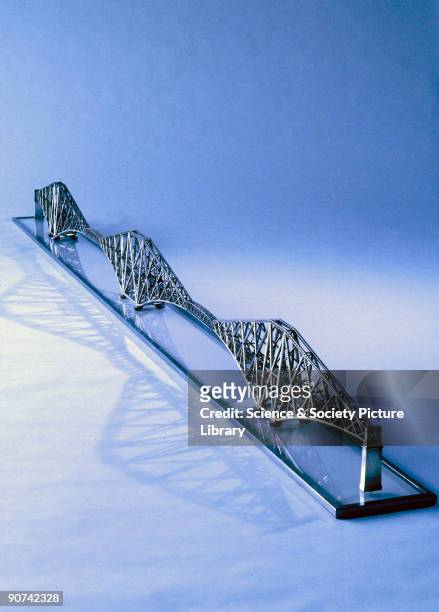 Silver-plated model . When it was opened in 1890, this cantilever bridge over the Forth estuary in Scotland was the longest in the world, the largest...
