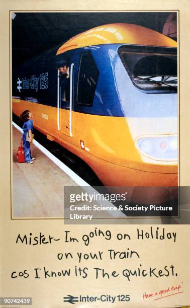 Mister - Im Going on Holiday on your train cos I know it's the quickest', 1978. With clear references to the 1932 LNER poster, and the 1936 Southern...