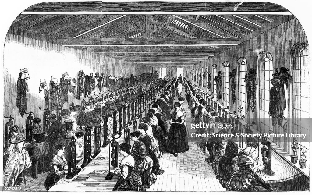 The Slitting Room of Birmingham Pen Factory, 1851.